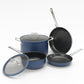 Sophia & William 6 Pieces Nonstick Ceramic-Coated Cookware with Plasma Titanium Technology, Blue