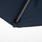 Alpha Joy 10ft Outdoor Patio Offset Market Hanging Umbrella with 8 Steel Ribs & Cross Base(Include Weight), Navy Blue