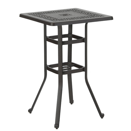 Sophia & William 27.5¡± Cast Aluminum Patio Bistro Table with 1.97¡± Umbrella Hole for Garden, Backyard