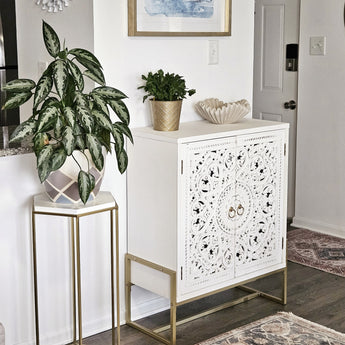 Stylish White Storage Cabinet