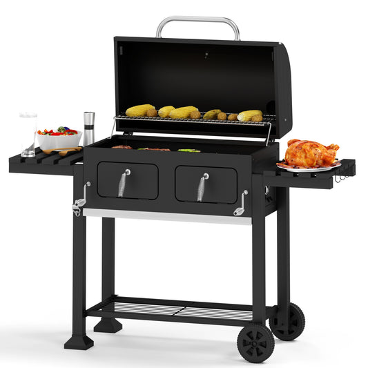 Alpha Joy 34-inch BBQ Charcoal Grill Outdoor Portable Barbecue Grill