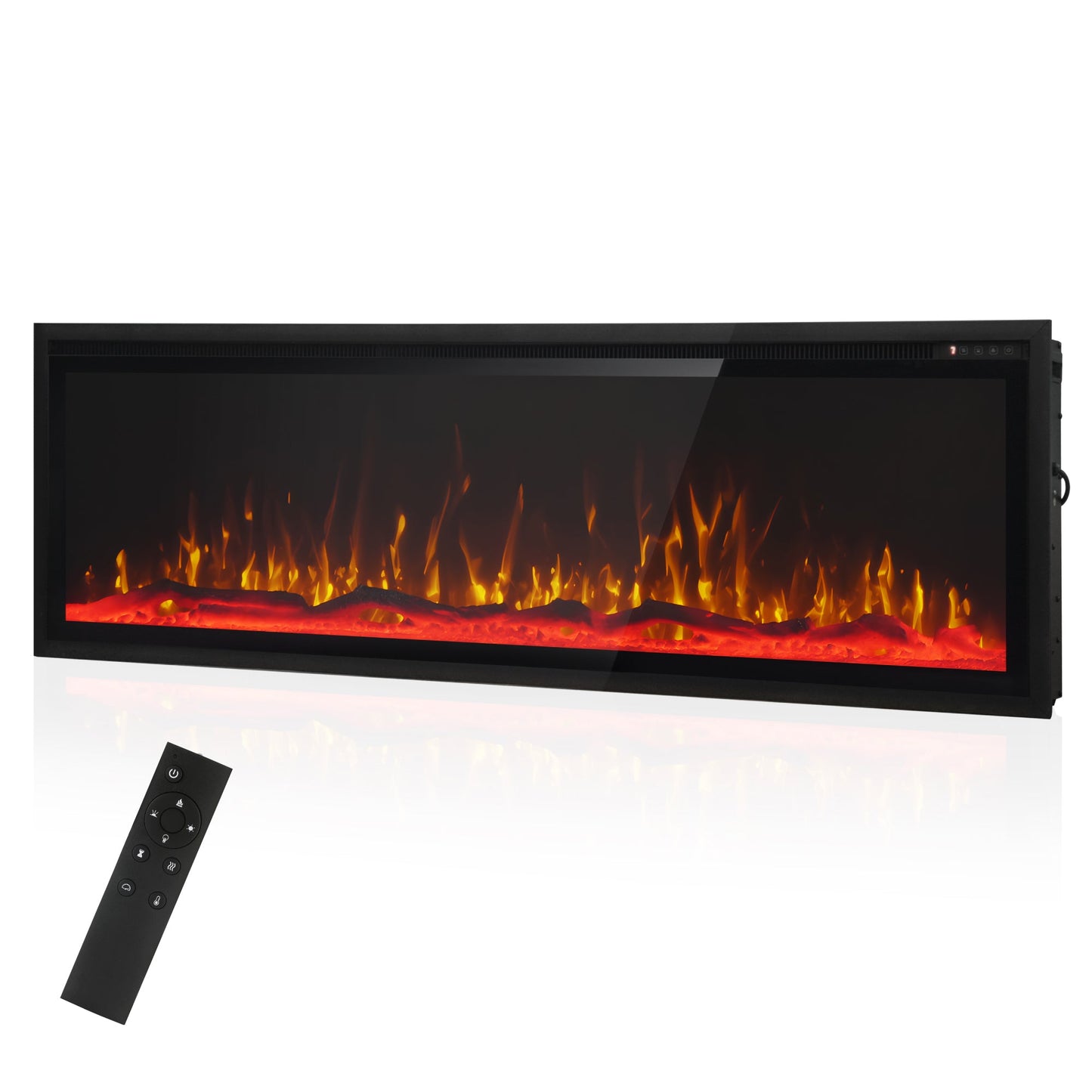 Sophia & William 60" Electric Fireplace,Recessed Wall Mounted Fireplace Insert,Ultra-Thin Linear Fireplace