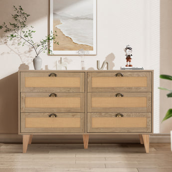 Chic Natural Rattan Sideboard & Chest of Drawers