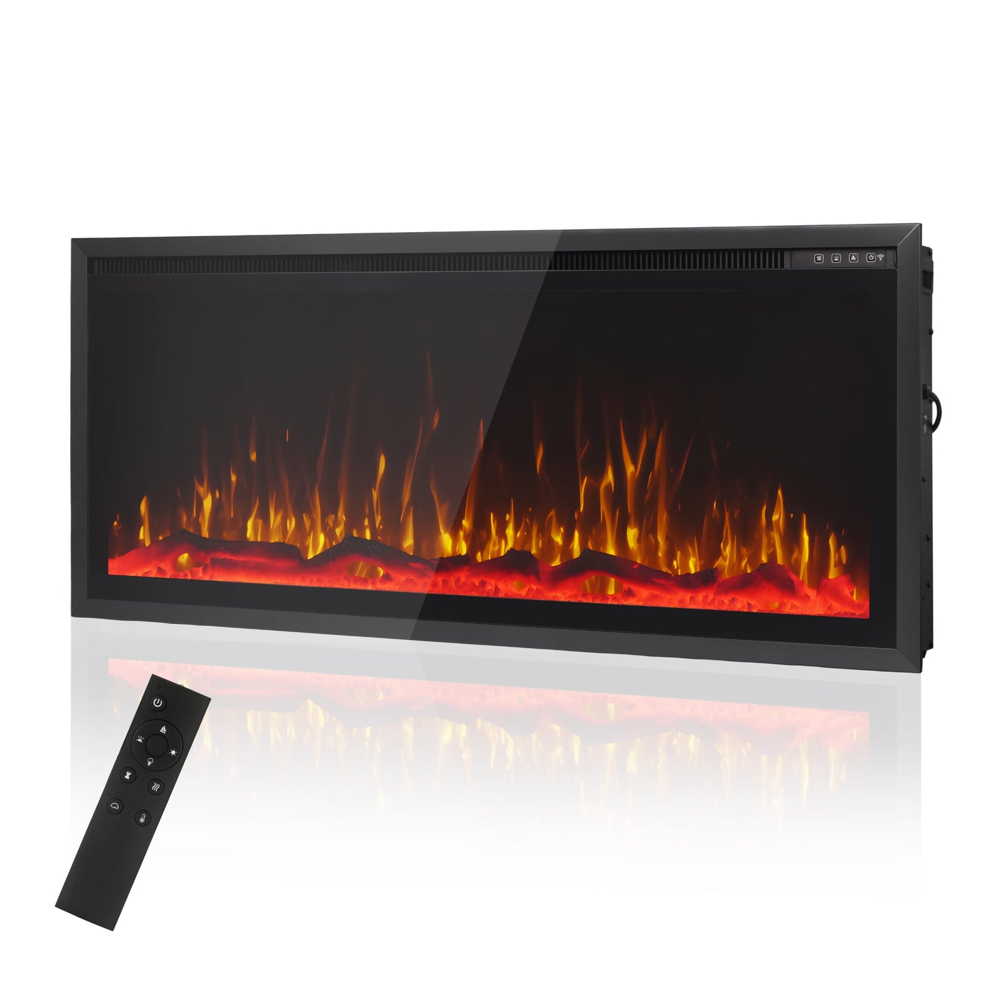 Sophia & William 42" Electric Fireplace,Recessed Wall Mounted Fireplace Insert,Ultra-Thin Linear Fireplace