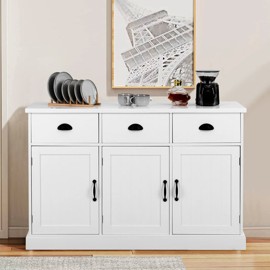 Sophia&William 47'' Kitchen Sideboard Buffet Storage Cabinet for Dining Room,Living Room,Entryway-White