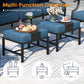 Sophia&William 9 Seat Patio Conversation Set Outdoor Sofa Furniture Set with Ottomans, Pacific Blue