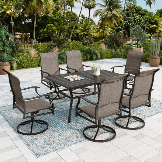 Sophia & William 7 Pieces Outdoor Patio Dining Set High Back Chairs and Table Set