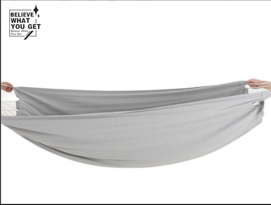 BELIEVE WHAT YOU GET Believe What You Get  Grey Portable Hammock with Carry Bag for Backyard, Porch, Outdoor and Indoor Use (Copy)