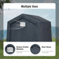 Alpha Joy 8 x 12 x 7.3 ft Portable Storage Shed Outdoor Heavy Duty Carport with Roll-up Ventilated Windows for Patio Furniture