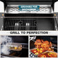 4-Burner Propane Gas Grill with Side Burner in Black