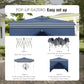 10'x 10'ft Pop Up 3 Height Adjustable Canopy Tent with 4 Side Walls