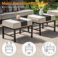 Sophia&William 9 Seat Patio Conversation Set Outdoor Sofa Furniture Set with Ottomans, Beige