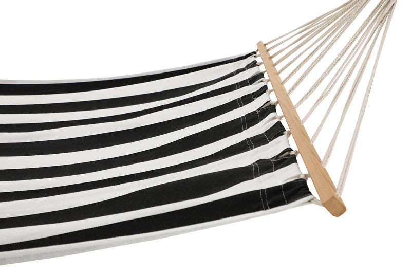 PREMIUM HOME SOLUTION Black and White  Portable Hammock with Carry Bag for Backyard, Porch, Outdoor and Indoor Use