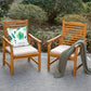 Sophia & William Acacia Wood Patio Dining Chairs with Cushions - Set of 2