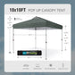 10'x 10' Pop up Canopy Tent Outdoor Event Instant Tent with Roller Bag