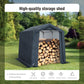 Alpha Joy 6 x 10 x 7 ft Portable Storage Shed Outdoor Heavy Duty Carport with Roll-up Ventilated Windows for Patio Furniture