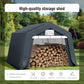 Alpha Joy 12 x 14 x 9.1 ft Portable Storage Shed Outdoor Heavy Duty Carport with Roll-up Ventilated Windows for Patio Furniture