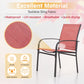 7 Piece Patio Metal Dining Set Extendable Table and 6 Red Textilene Chairs