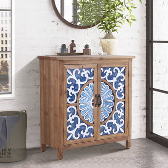 Handcrafted Vintage Accent Cabinet