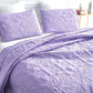 BELIEVE WHAT YOU GET Believe What You Get 3 Pieces Quilt Set King Size with 1 Quilt and 2 Pillow Shams, Reversible Microfiber Bedding Bedspread Coverlet Set, Cozy, Lightweight and Hypoallergenic, Purple