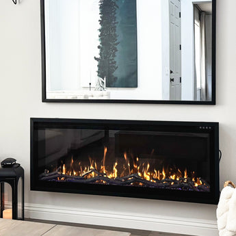 50" Wall Mounted & Recessed Electric Fireplace with Remote Control