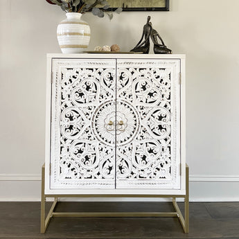 Stylish White Storage Cabinet