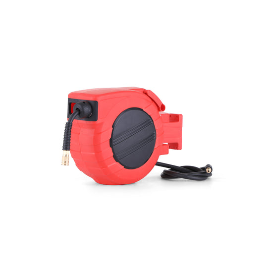 Sophia & William 180°Rotation Retractable 50ft Wall Mounted Air Hose Reel - Red