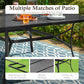 Sophia & William 9 Piece Outdoor Metal Patio Dining Set Square Table and Padded Chairs Set