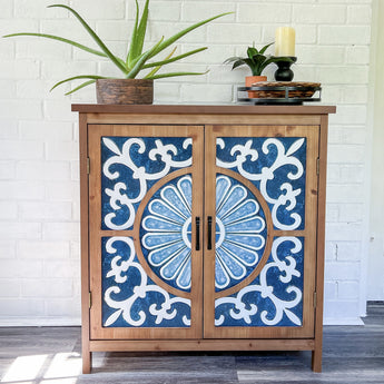 Handcrafted Vintage Accent Cabinet