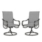 Sophia & William 2Pcs Patio Dining Swivel Chairs Set Outdoor Textilene Chairs, Gray