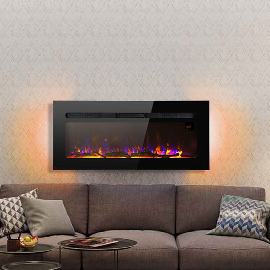 Sophia & William 40" Electric Fireplace Recessed & Wall Mounted Heater