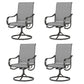 Sophia & William 4Pcs Patio Dining Swivel Chairs Set Outdoor Textilene Chairs, Gray