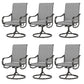 Sophia & William 6Pcs Patio Dining Swivel Chairs Set Outdoor Textilene Chairs, Gray