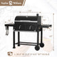 Sophia & William Extra Large Charcoal BBQ Grills with 794 SQ.IN. Cooking Area, Outdoor Barbecue Grill with Dual-Zone Individual & Adjustable Charcoal Tray and 2 Foldable Side Table, Black