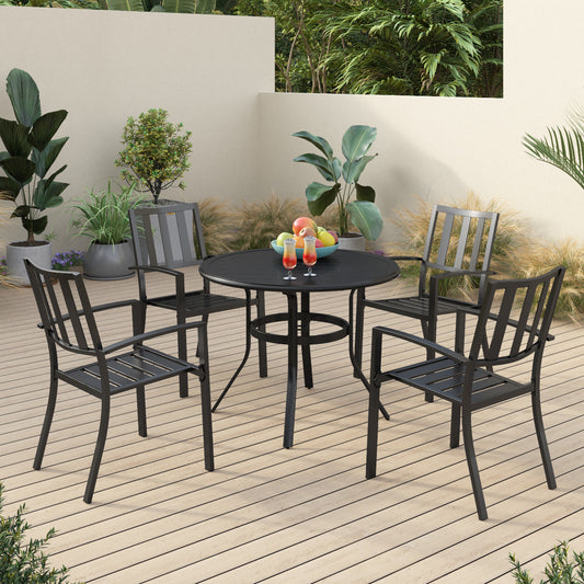 Sophia & William 5 Peices Metal Patio Dining Set for 4 People