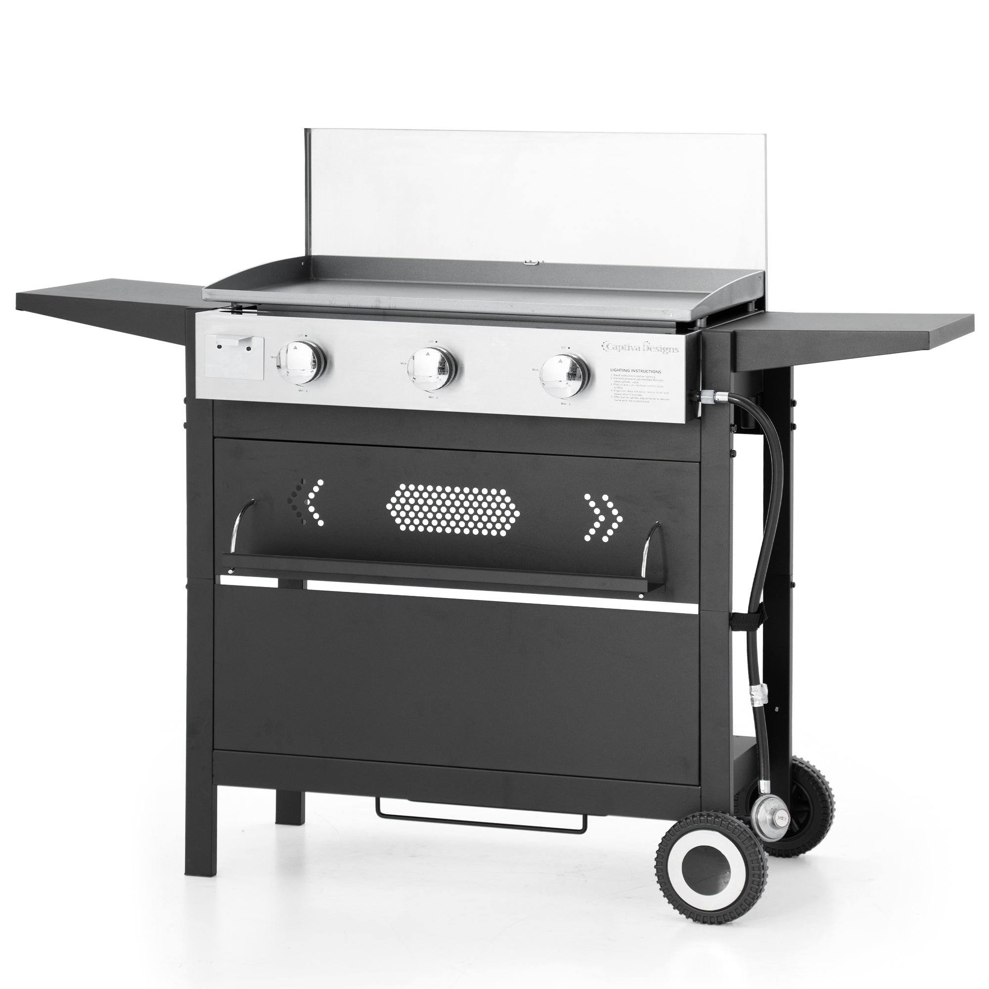 Table top flat outlet grill