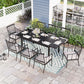 Sophia & William 9-Piece Patio Dining Set with Stylish Chairs and Extendable Table