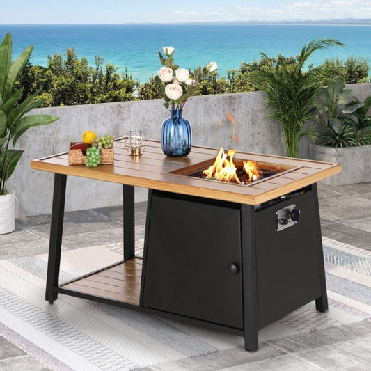 Sophia & William 50,000 BTU 46 Outdoor Rectangular Gas Fire Pit Table