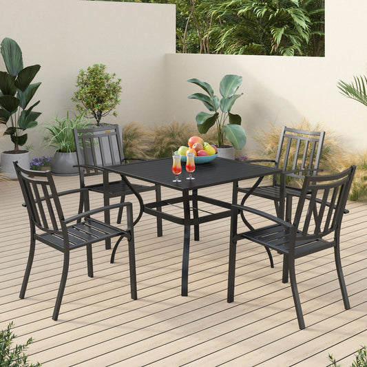 Sophia & William 5 Peices Metal Patio Dining Set for 4 People