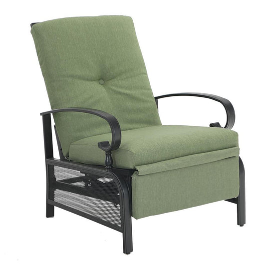 Sophia & William Outdoor Patio Steel Recliner Lounge Chair - Green