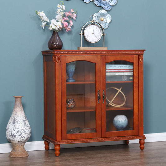 Sophia & William Sideboard Buffet Cabinet with Double Tempered Glass Doors