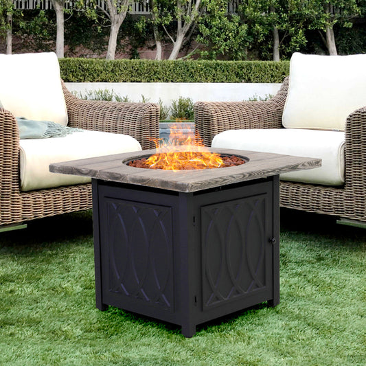 Sophia & William 32" Square Patio Gas Fire Pit Table CSA Certificated 50000 BTU