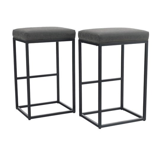 Sophia&William 30" Counter Height Armless Bar Stools Set of 2, Grey