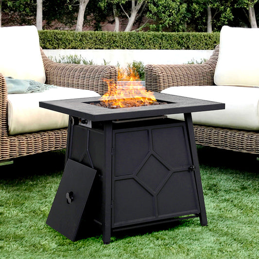 Sophia & William 28" Square Patio Gas Fire Pit Table CSA Certificated 40000 BTU