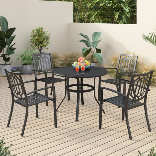 Sophia & William 5 Peices Metal Patio Dining Set for 4 People