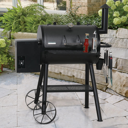 Sophia & William 8 in 1 Portable Wood Pellet Grill and Smoker with Protected Cover