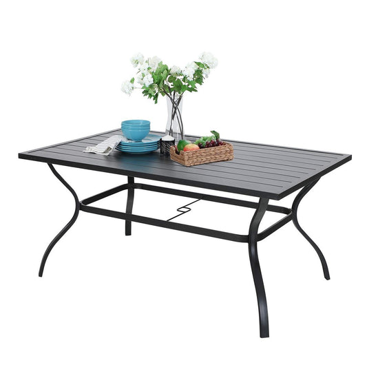 Sophia & William Outdoor Metal Square Dining Table for 6 Chairs