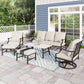 Sophia&William 6 Piece Patio Conversation Set Patio Table and Swivel Chairs Sets with Cushions and Pillows
