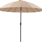 Sophia & William 10FT Outdoor Patio Umbrella 16 Sturdy Ribs Beach Garden Umbrella Windproof, Rainproof,with Button Tilt and Crank, Beige