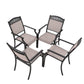 Sophia&William Patio Aluminum Frame Dining Chairs Set of 4, Beige
